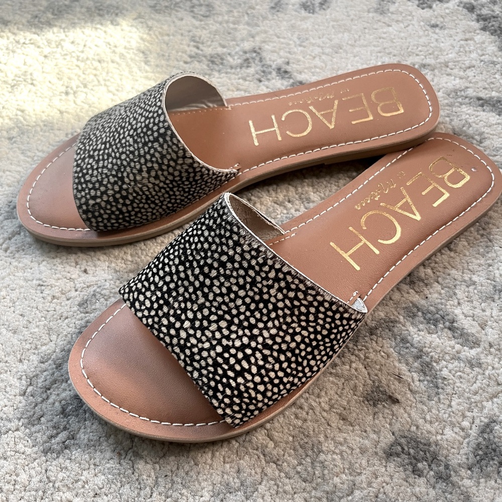 Matisse Women’s Shoes - Beach by Matisse Cabana Slide Sandal Cow Hide